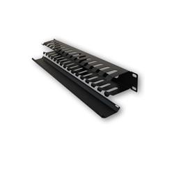 Organizador de cable para rack de 1 RU con tapa