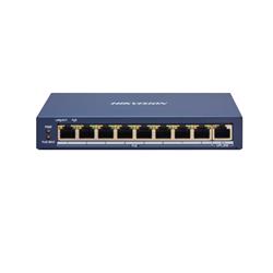 Switch PoE, monitoreable, 8 Puertos 100 Mbps PoE+ más 1 Puerto 1000 Mbps Uplink, 60 W